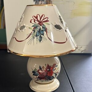 Lenox winter greetings candle lamp with cardinal